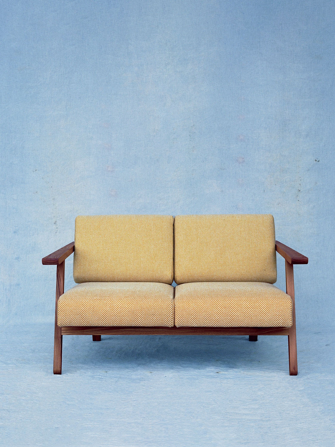 Massivholzsofa Impala Mini 2er, Ulme massiv, Bezug Sisu Hallingdal 65